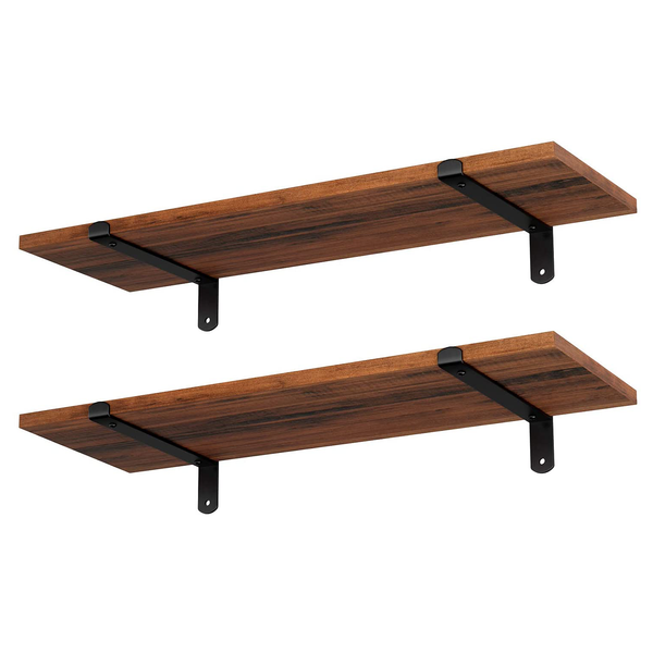 Wandboard Crossville II (2er-Set) - Braun / Schwarz