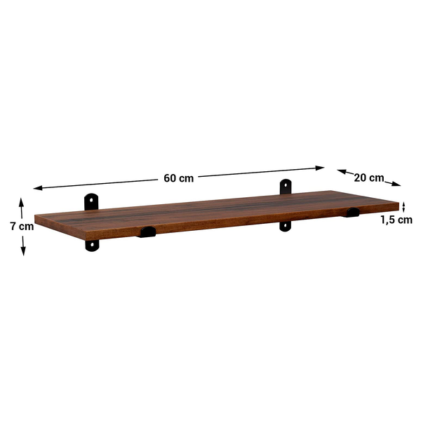 Wandboard Crossville II (2er-Set) - Braun / Schwarz
