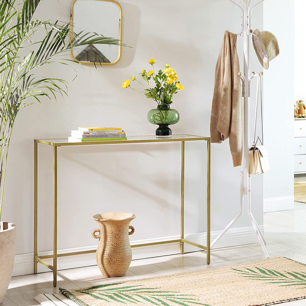 Konsolentisch Poygan II - Glas / Metall - Gold