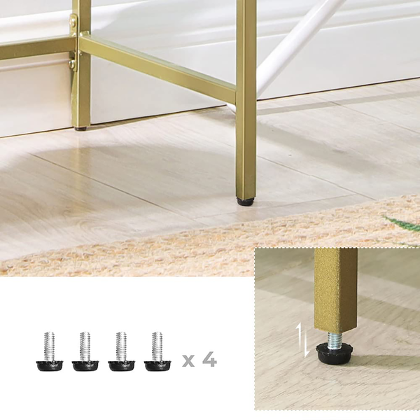 Konsolentisch Poygan II - Glas / Metall - Gold