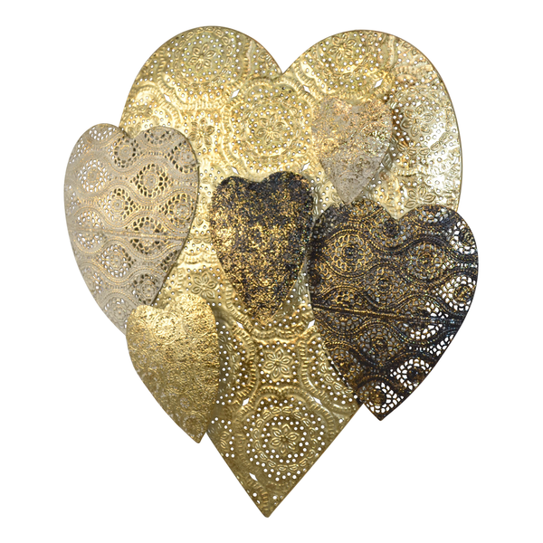 Wanddekoration Romantic Night - Eisen - Gold