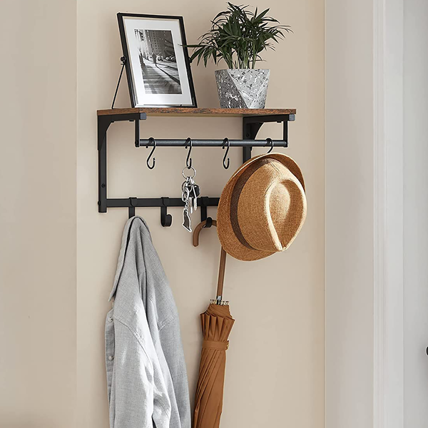 Wandgarderobe Montevallo III - Braun / Schwarz