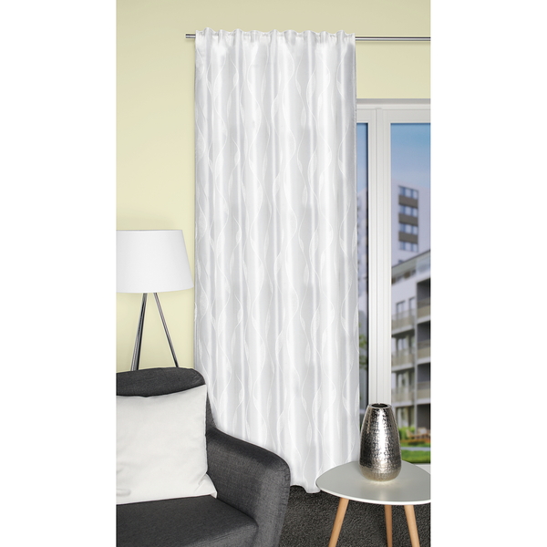 Fertiggardine Noche - Polyester - Wollweiß