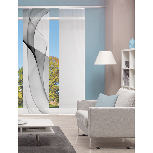 Schiebevorhang Miglia - Polyester - Grau