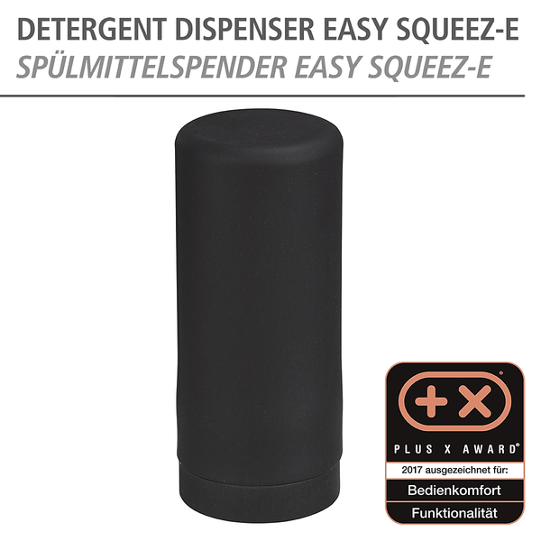 Spülmittelspender Easy Squeez-e - Silikon / Nylon - Schwarz