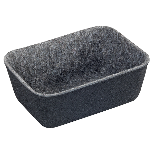 Schubladen-Organizer Filz (7-teilig) - Polyester - Schwarz / Grau