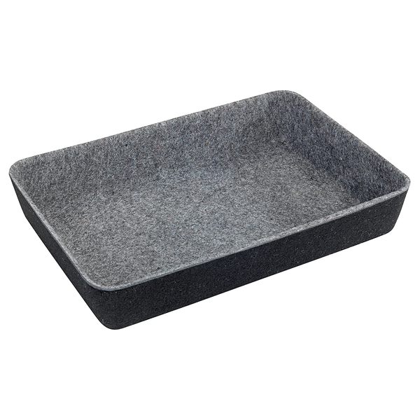 Schubladen-Organizer Filz (7-teilig) - Polyester - Schwarz / Grau