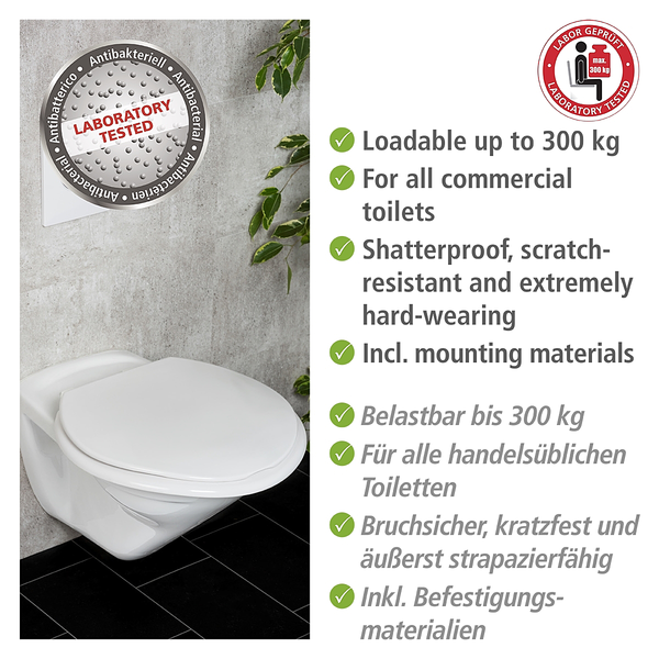WC-Sitz Torino XXL - Duroplast / Kunststoff - Weiß