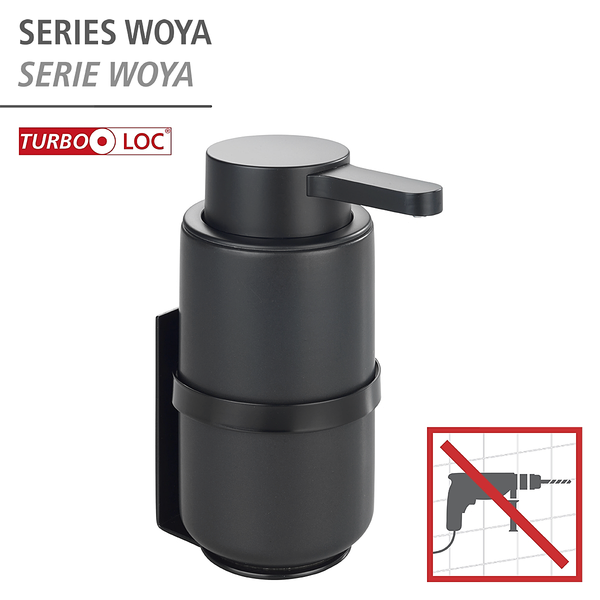 Seifenspender Woya - Keramik / Kunststoff - Schwarz