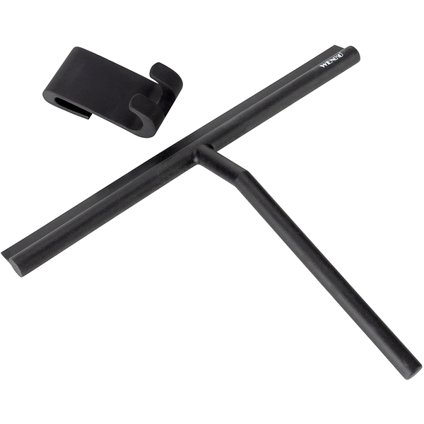 Badezimmerwischer Mola - Silikon / Edelstahl - Schwarz - Breite: 32 cm