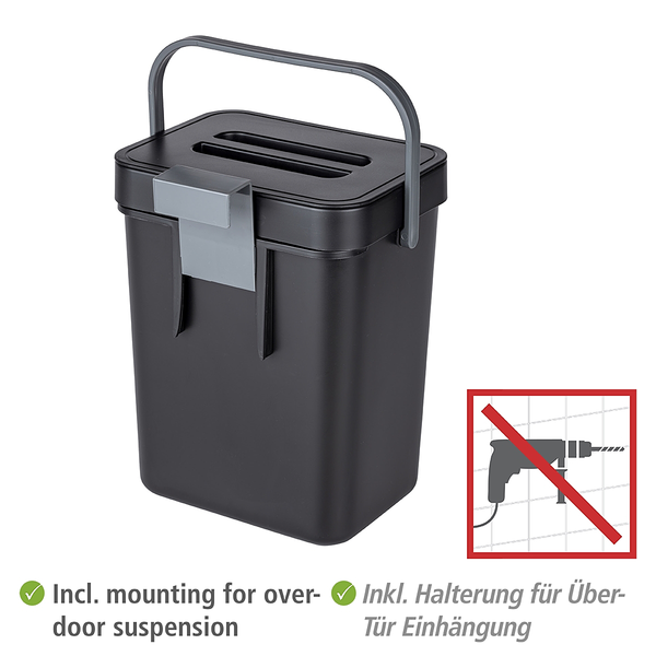 Küchenmülleimer Tago - Polypropylen - Schwarz