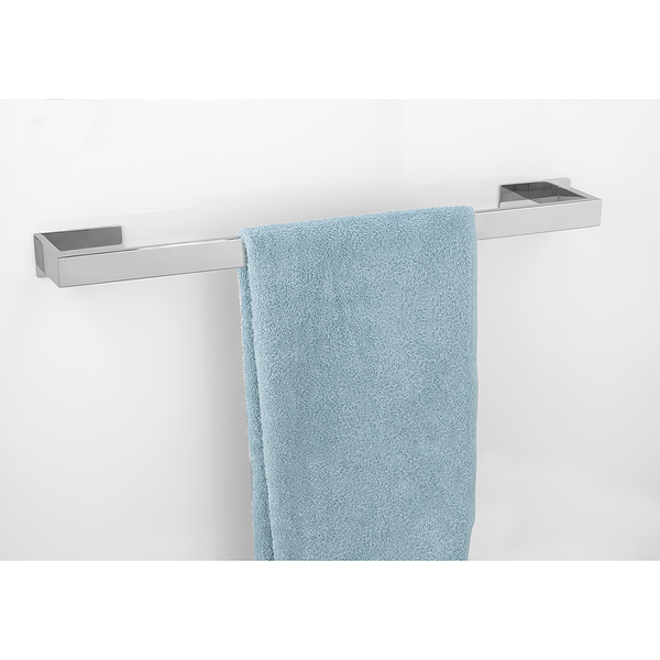 Badetuchstange Genova - Edelstahl - Silber - Breite: 61 cm