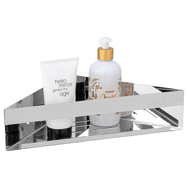 Eckablage Genova - Edelstahl - Silber