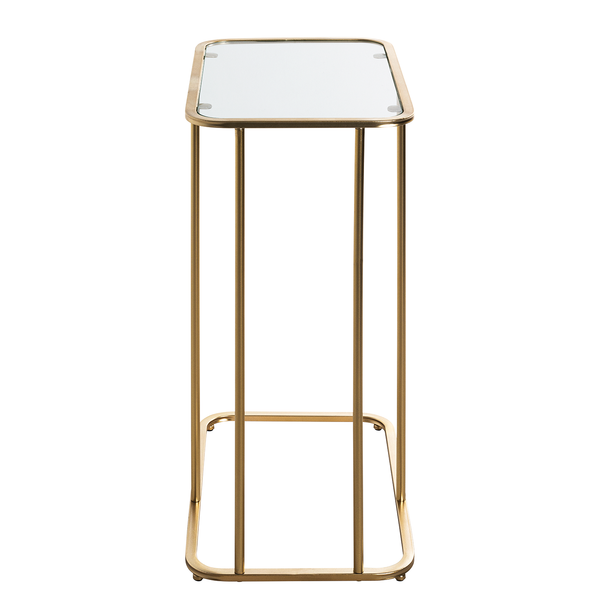 Beistelltisch Sabugal - Glas / Metall - Gold