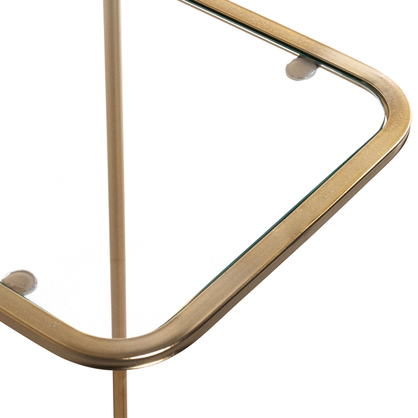 Beistelltisch Sabugal - Glas / Metall - Gold