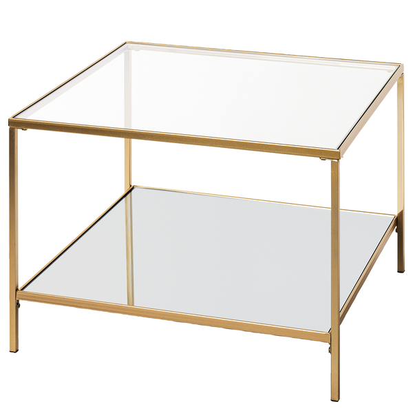 Beistelltisch Pag I - Glas / Metall - Gold