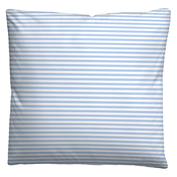 Baumwoll-Satin Bettwäsche 0060453 - Baumwolle - Eisblau - 155 x 220 cm + Kissen 80 x 80 cm