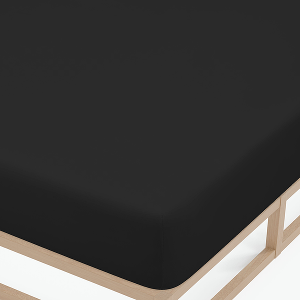 Feinjersey Spannbettuch 0077144 - Baumwolle Jersey - Schwarz - 90-100 x 200 cm