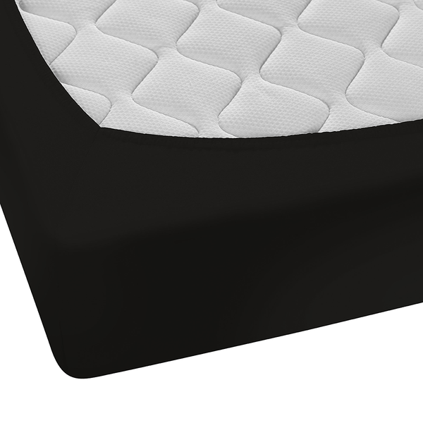Feinjersey Spannbettuch 0077144 - Baumwolle Jersey - Schwarz - 90-100 x 200 cm