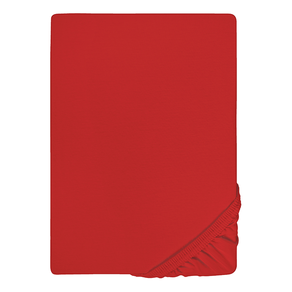 Feinjersey Spannbettuch 0077144 - Baumwolle Jersey - Rot - 180-200 x 200 cm