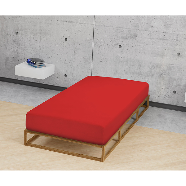 Feinjersey Spannbettuch 0077144 - Baumwolle Jersey - Rot - 180-200 x 200 cm