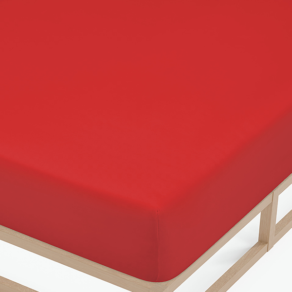 Feinjersey Spannbettuch 0077144 - Baumwolle Jersey - Rot - 180-200 x 200 cm