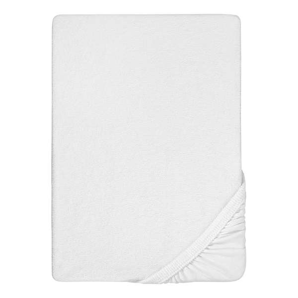 Frottee-Stretch-Spannbettlaken 0012344 - Frottee - Weiß - 180-200 x 200 cm