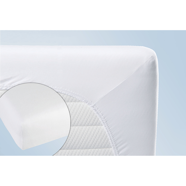 Stretchmolton-Spannbetttuch 0808421 - Baumwolle / Polyester - Weiß - 100 x 200 cm
