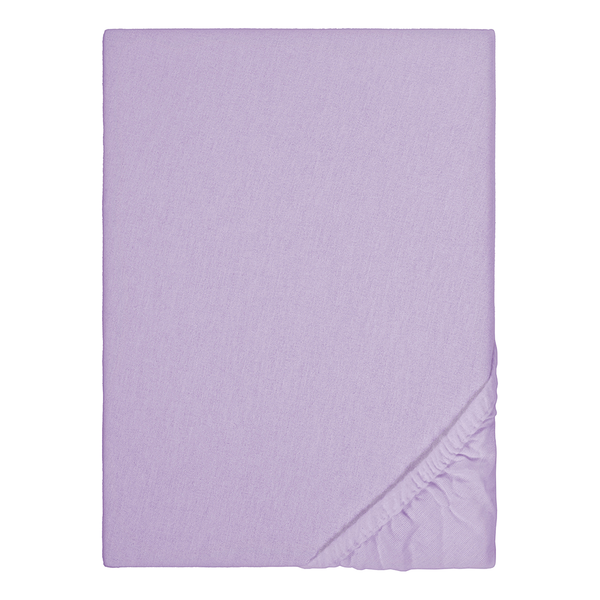 Feinbiber Spannbetttuch 0002744 - Baumwolle - Flieder - 140-160 x 200 cm