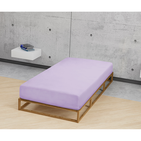 Feinbiber Spannbetttuch 0002744 - Baumwolle - Flieder - 140-160 x 200 cm