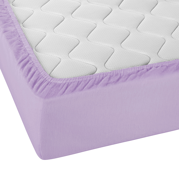 Feinbiber Spannbetttuch 0002744 - Baumwolle - Flieder - 140-160 x 200 cm