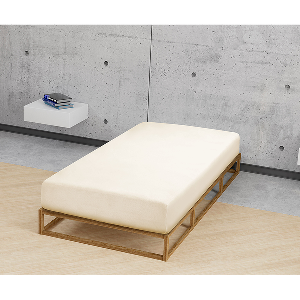 Spannbetttuch Sleep & Protect 0077145 - Baumwolle / Polyester - Creme