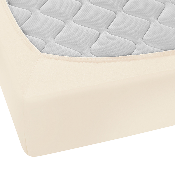 Spannbetttuch Sleep & Protect 0077145 - Baumwolle / Polyester - Creme