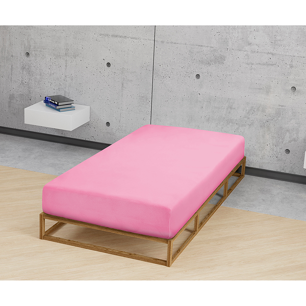 Feinjersey Spannbettuch 0077144 - Baumwolle Jersey - Pink - 90-100 x 200 cm
