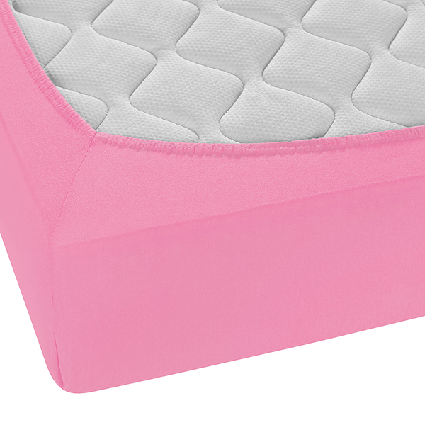 Feinjersey Spannbettuch 0077144 - Baumwolle Jersey - Pink - 90-100 x 200 cm