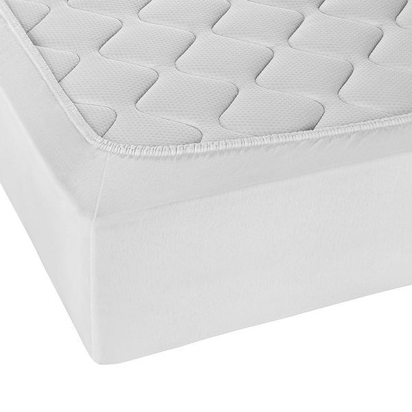 Jersey-Elastic-Spannbetttuch 0077866 - Baumwolle / Elasthan - Weiß - 140-160 x 200-220 cm