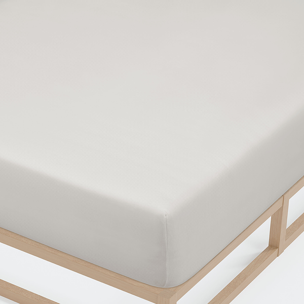 Jersey-Elastic-Spannbetttuch 0077866 - Baumwolle / Elasthan - Grau - 140-160 x 200-220 cm