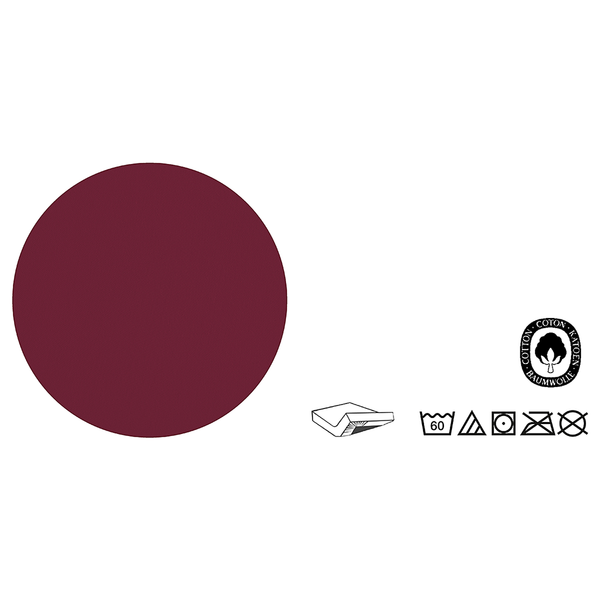 Feinjersey Spannbettuch 0077144 - Baumwolle Jersey - Burgunderrot - 180-200 x 200 cm