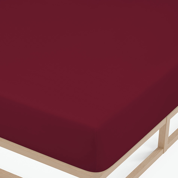 Feinjersey Spannbettuch 0077144 - Baumwolle Jersey - Burgunderrot - 140-160 x 200 cm