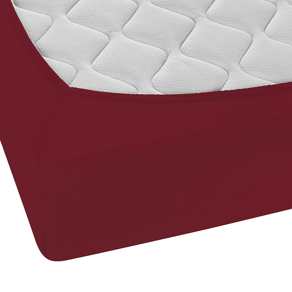 Feinjersey Spannbettuch 0077144 - Baumwolle Jersey - Burgunderrot - 140-160 x 200 cm