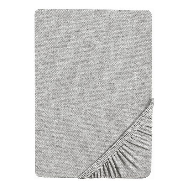 Spannbetttuch 0841380 - Baumwolle Flanell - Grau - 140-160 x 200 cm