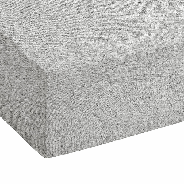 Spannbetttuch 0841380 - Baumwolle Flanell - Grau - 90-100 x 200 cm