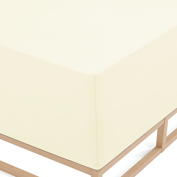 Boxspring-Spannbettuch 0077640 - Baumwolle / Elasthan - Perlweiß - 140-160 x 200-220 cm