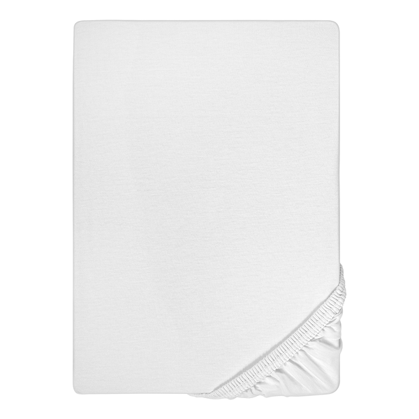 Topper-Spannbetttuch 0077641 - Baumwolle / Elasthan - Weiß - 90-100 x 200-220 cm