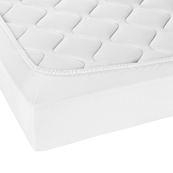 Topper-Spannbetttuch 0077641 - Baumwolle / Elasthan - Weiß - 90-100 x 200-220 cm