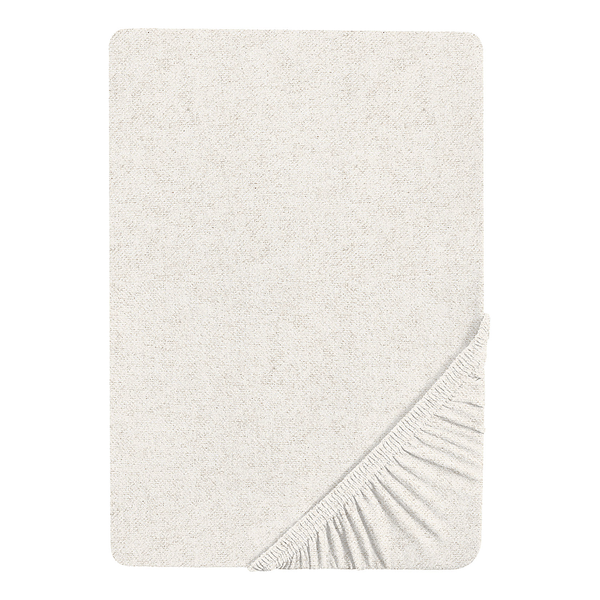 Spannbetttuch 0841380 - Baumwolle Flanell - Lichtgrau - 140-160 x 200 cm