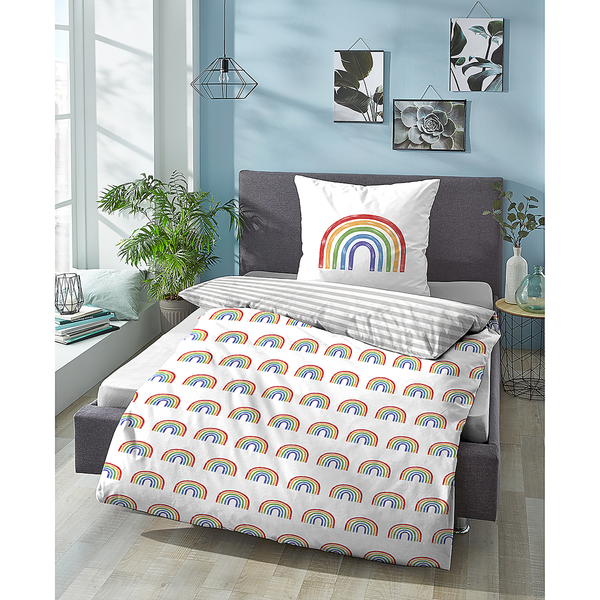 Linon Bettwäsche 0044499 - Frottee - Weiß - 135 x 200 cm + Kissen 80 x 80 cm