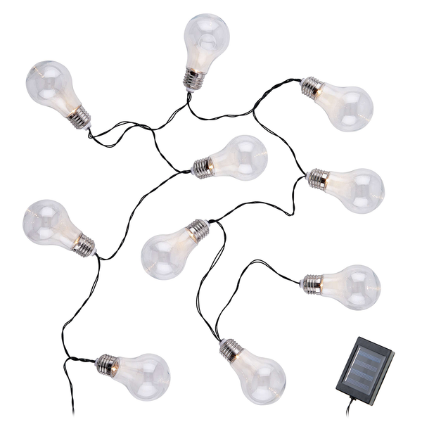 Lichterkette SUNLIGHT Solar - ABS - 10-flammig - Durchscheinend
