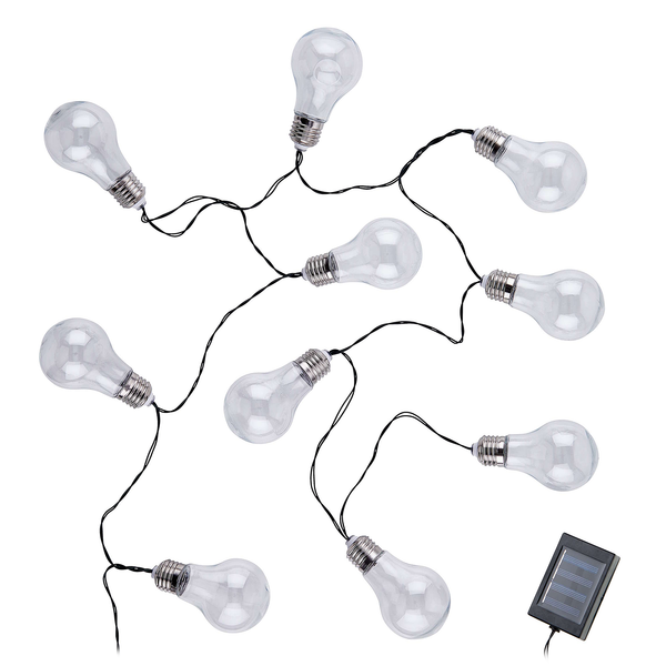 Lichterkette SUNLIGHT Solar - ABS - 10-flammig - Durchscheinend