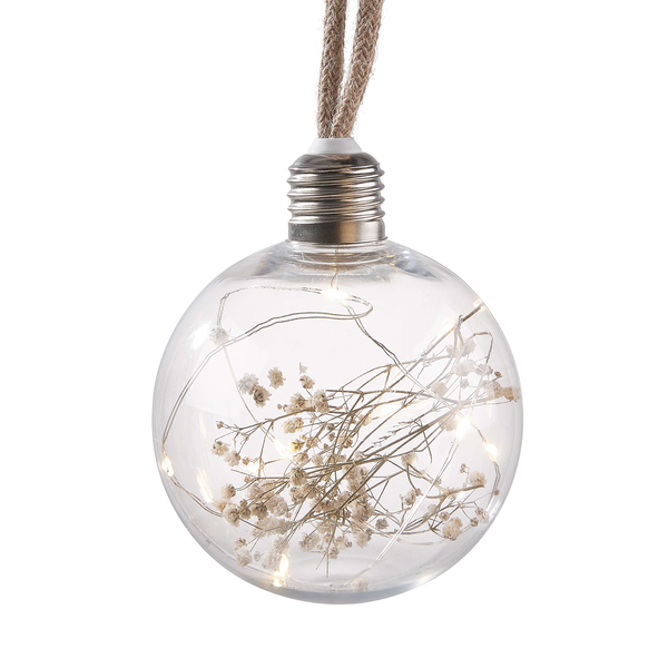 LED-Lichterkette BULB LIGHTS - Glas / Jute - 64-flammig